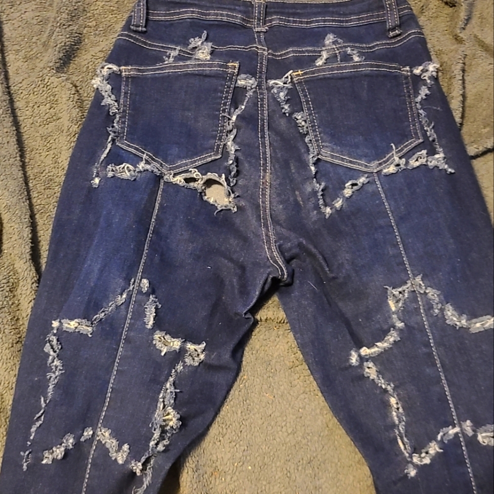 Custom high waisted star jeans